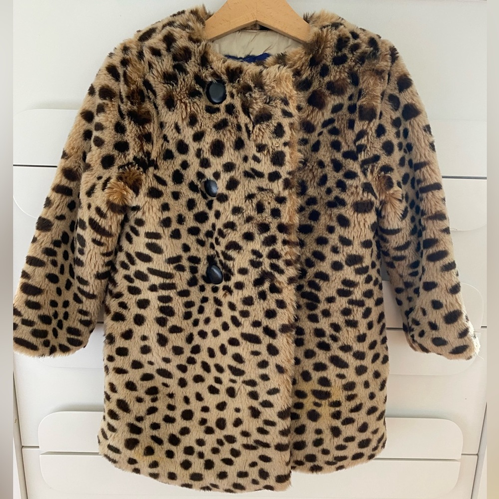 Crewcuts/JCrew faux fur coat.